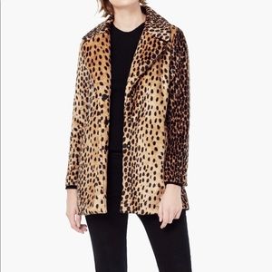MANGO Faux Leopard Cheetah Print Coat Size M/6